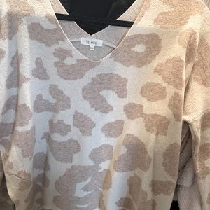 Soft knit leopard print sweater
